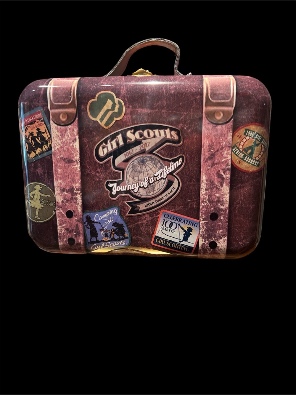 Girl Scout Burgundy Vintage-Style Carry Case